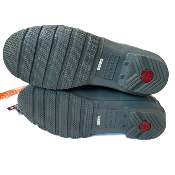 Hunter Original Tall Gloss Size US8 Gull Grey Graphite Rain Boots Waterproof - Picture 15 of 15